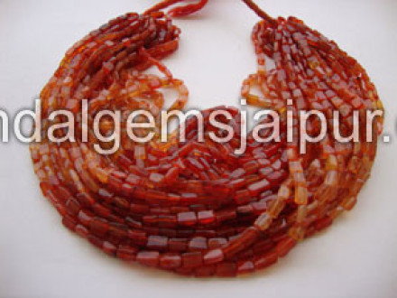 Carnelian Shaded Plain Square Beads