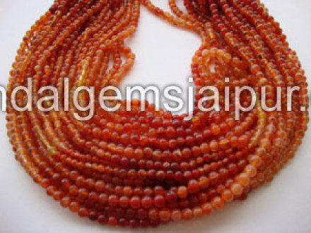 Carnelian Shaded Plain Round Shape Beads