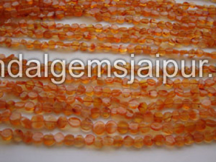 Carnelian Plain Coin Shape Beds
