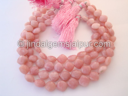 Pink Opal Faceted Kite Shape Beads