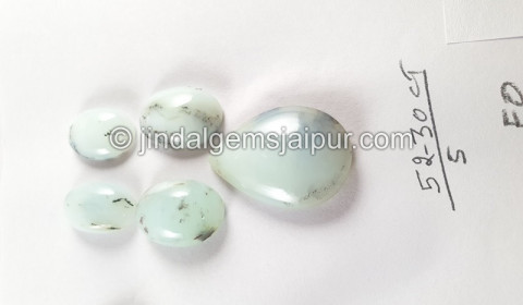 Peru Blue Opal Smooth Cabochons Peru Blue Opal Smooth Cabochons