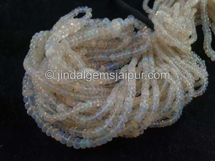 White Ethiopian Opal Big Smooth Roundelle Beads White Ethiopian Opal Big Smooth Roundelle Beads