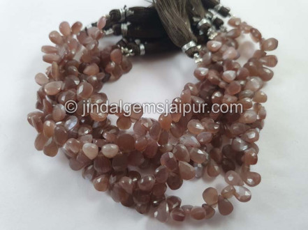 Chocolate Moonstone Faceted Pear Beads Chocolate Moonstone Faceted Pear Beads