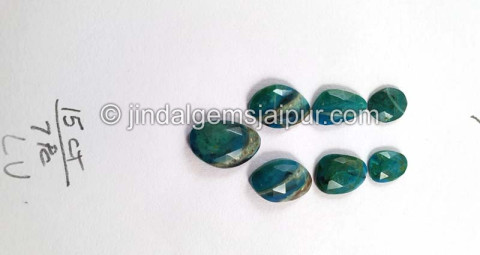 Blue Opalina Rose Cut Slices