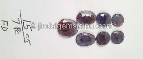 Iolite Sunstone Rose Cut Slices Iolite Sunstone Rose Cut Slices