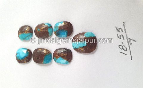 Copper Lava Mohave Turquoise Rose Cut Slices