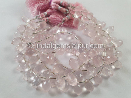 Rose Quartz Faceted Chandelier Drops Beads Rose Quartz Faceted Chandelier Drops Beads