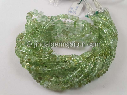 Mint Green Tourmaline Smooth Roundelle Beads Mint Green Tourmaline Smooth Roundelle Beads