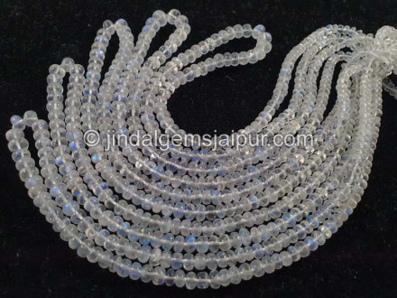 Rainbow Moonstone Smooth Roundelle Beads Rainbow Moonstone Smooth Roundelle Beads