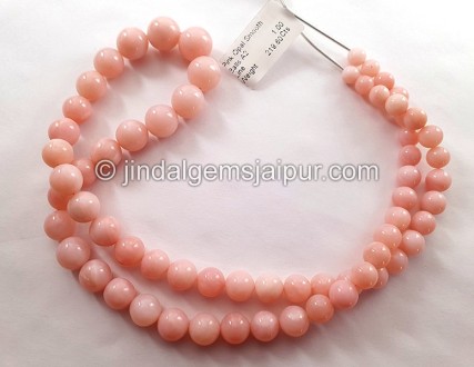 Pink Opal Smooth Balls Shape Beads