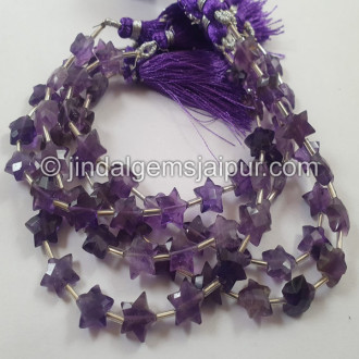 Amethyst Faceted Star Beads