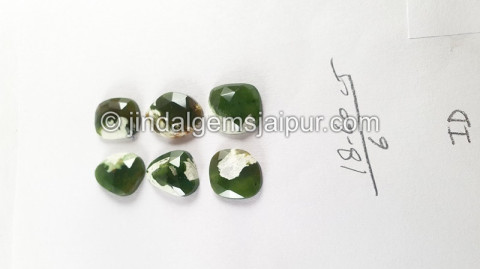 Chrome Chalcedony Rose Cut Slices Chrome Chalcedony Rose Cut Slices