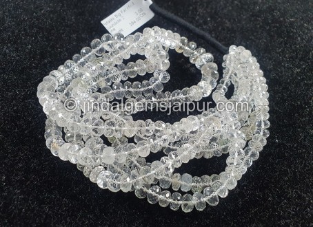 Petalite Big Faceted Roundelle Shape Beads
