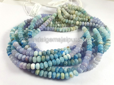 Hackmanite Smooth Roundelle Shape Beads