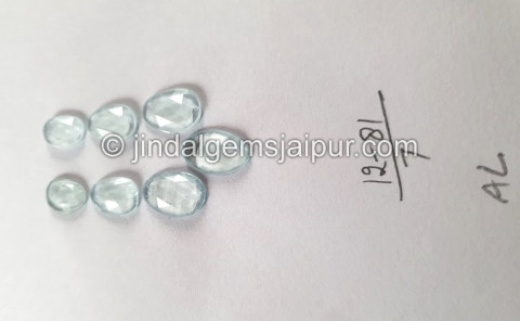 Milky Aquamarine Rose Cut Slices