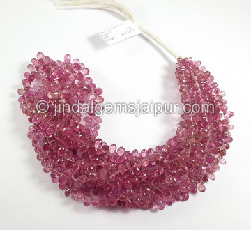 Pink Tourmaline Faceted Drops Shape Beads Pink Tourmaline Faceted Drops Shape Beads