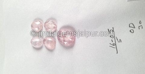 Morganite Rose Cut Slices