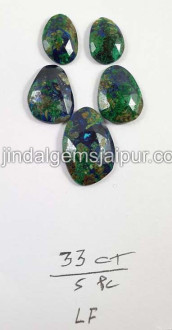 Azurite Malachite Rose Cut Slices