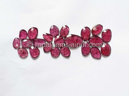 Purple Rhodolite Garnet Rose Cut Slices Purple Rhodolite Garnet Rose Cut Slices