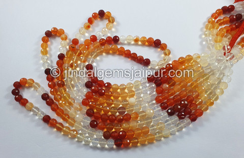 Fire Opal Faceted Round Balls Beads Fire Opal Faceted Round Balls Beads