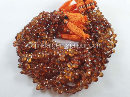 Spessartite Shaded Faceted Pear Beads Spessartite Shaded Faceted Pear Beads