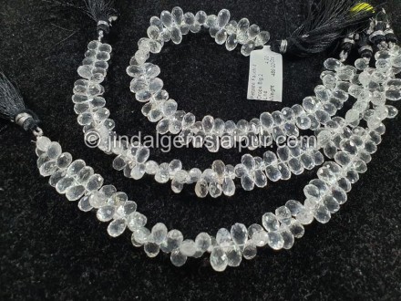 Petalite Faceted Drops Shape Beads
