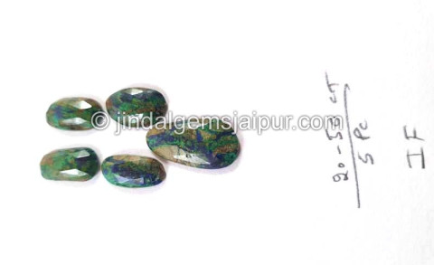 Azurite Malachite Rose Cut Slices