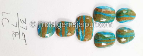 Blue Opalina Rose Cut Slices