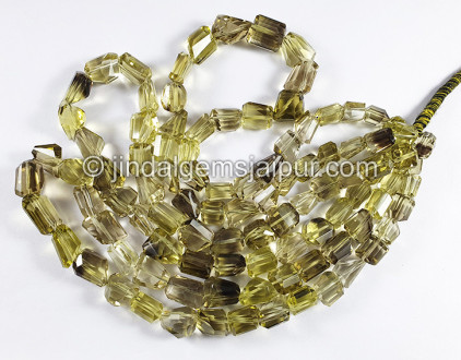 Bi Lemon Quartz Faceted Nuggets Shape Beads Bi Lemon Quartz Faceted Nuggets Shape Beads