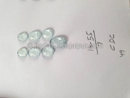 Milky Aquamarine Rose Cut Slices