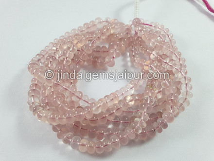 Rose Quartz Smooth Roundelle Shape Big Beads Rose Quartz Smooth Roundelle Shape Big Beads
