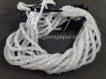 White Rainbow Faceted Roundelle Small Shape Beads White Rainbow Faceted Roundelle Small Shape Beads