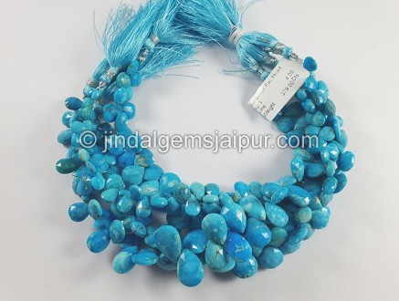 Turquoise Faceted Heart Shape Beads