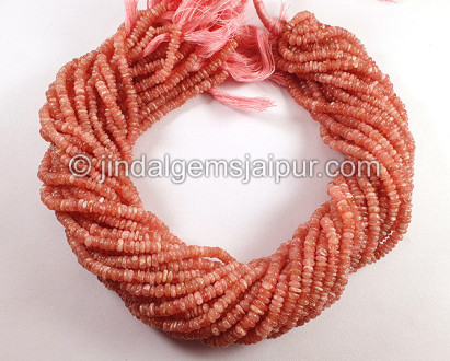 Rhodochrosite Smooth Roundelle Shape Beads