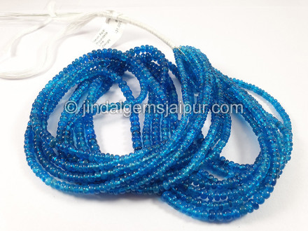 Neon Apatite Smooth Roundelle Shape Beads Neon Apatite Smooth Roundelle Shape Beads