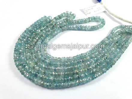 Blue Zircon Faceted Roundelle Shape Beads Blue Zircon Faceted Roundelle Shape Beads