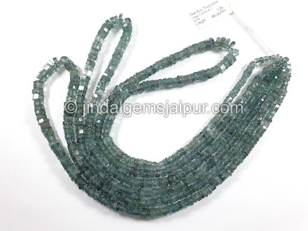 Teal Blue Tourmaline Step Cut Bolt Shape Beads Teal Blue Tourmaline Step Cut Bolt Shape Beads