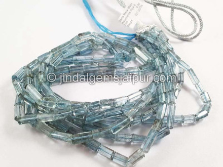 Santa Maria Moss Aquamarine Pipe Shape Beads Santa Maria Moss Aquamarine Pipe Shape Beads