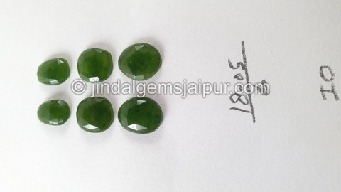 Chrome Chalcedony Rose Cut Slices Chrome Chalcedony Rose Cut Slices
