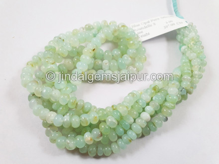 Natural Peruvian Blue Opal Smooth Roundelle Beads Natural Peruvian Blue Opal Smooth Roundelle Beads