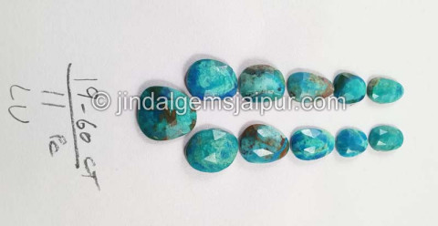 Blue Opalina Rose Cut Slices