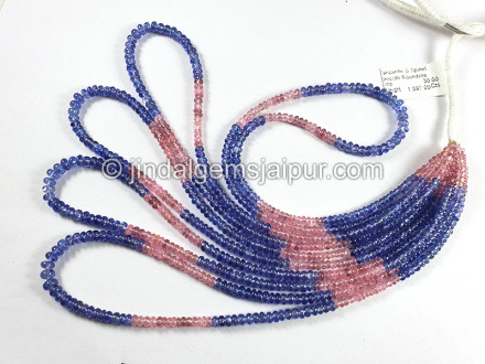 Tanzanite & Spinel Smooth Roundelle Shape Beads