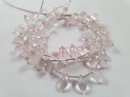 Rose quartz Dew Drops Beads