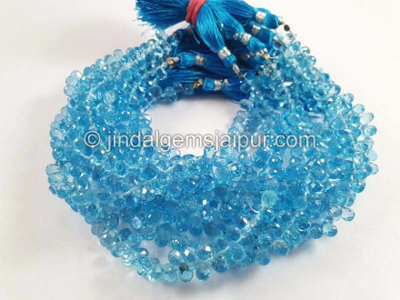 Swiss Blue Topaz Faceted Drops Beads Swiss Blue Topaz Faceted Drops Beads