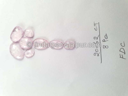 Pink Morganite Rose Cut Slices Pink Morganite Rose Cut Slices