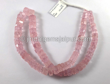 Pink Morganite Bolt Shape Beads