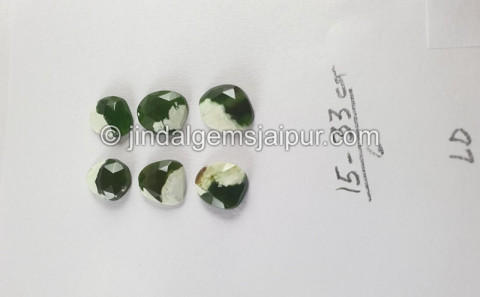 Chrome Chalcedony Rose Cut Slices Chrome Chalcedony Rose Cut Slices