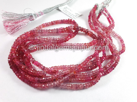 Pink Spinal Shaded Faceted Roundelle Shape Beads Pink Spinal Shaded Faceted Roundelle Shape Beads