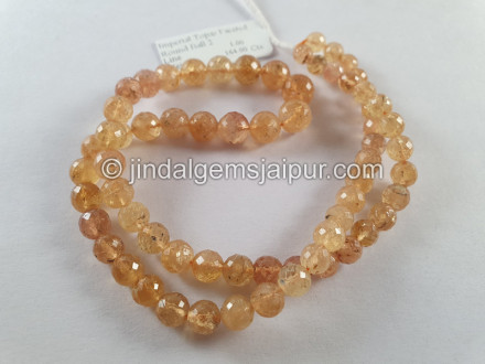 Imperial Topaz Faceted Round Ball Beads
