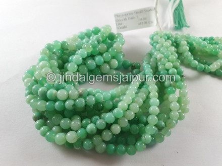 Chrysoprase Shaded Smooth Round Beads